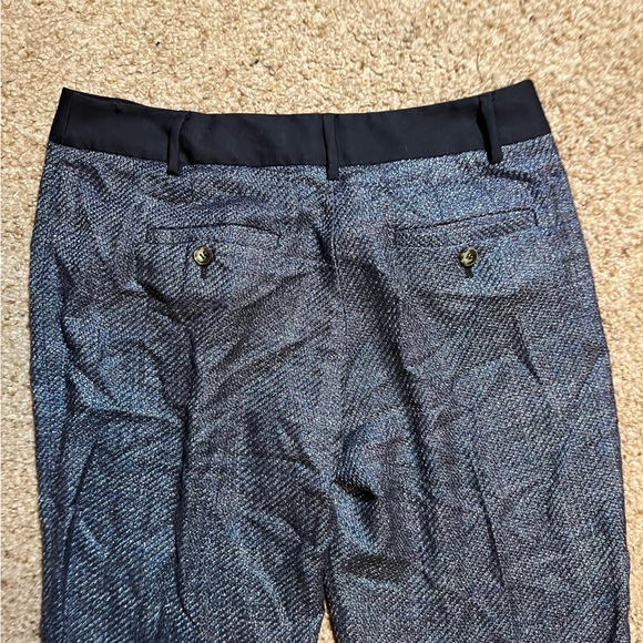 Anthropologie Elevenses The Brighton Pants Metallic Virgin Wool Blend Wide Leg 6 - Picture 4 of 11